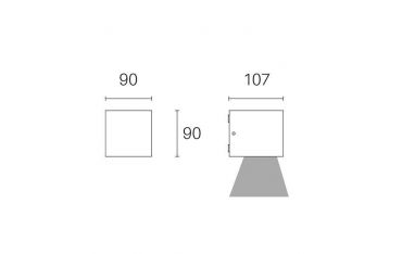 Applique Mono 6w Led 3000k Sovil Lula Grafite - 98175/16
