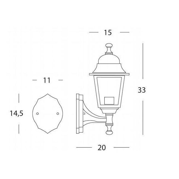 Applique In Alto Mini E27 Sovil Nano Bianco - 201/02