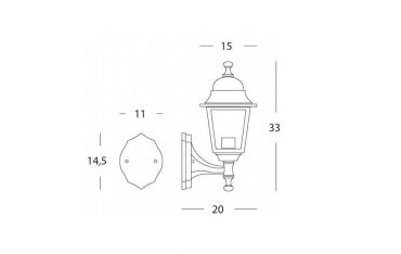 Applique In Alto Mini E27 Sovil Nano Bianco - 201/02