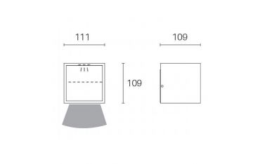 Applique Cubo 9w Led 4000k Sovil Niko Bianco - 99186/02