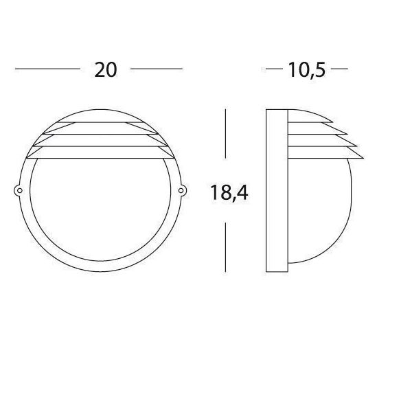 Applique Piccola Tonda E27 Sovil Palpebra Tonda Bianco - 789/02