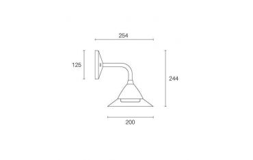 Applique In Basso 20w Led 4000k Sovil Petunia Bianco - 99420/02