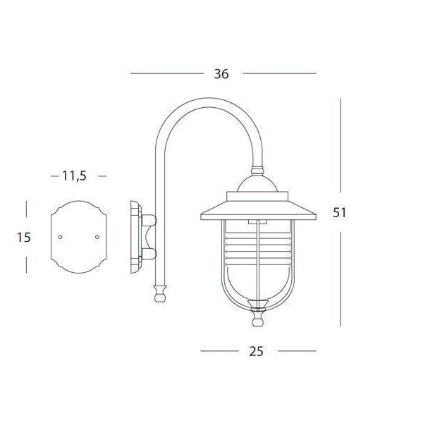 Applique rustico da esterno Silvia ruggine IP44 1X E27 INSPIRE | Leroy