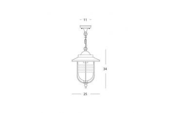 Sospensione Grande E27 Sovil Porto Ruggine - 102/11