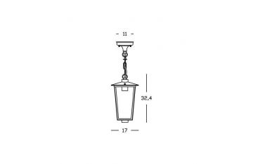 Sospensione Grande E27 Sovil Ribot Ruggine - 942/11
