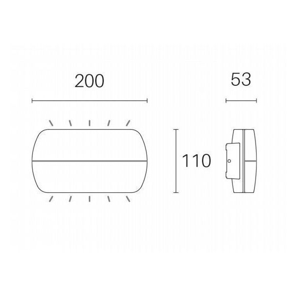 Applique Bi-emissione 5w+5w Led 3000k Sovil Pillow Grafite - 98133/16