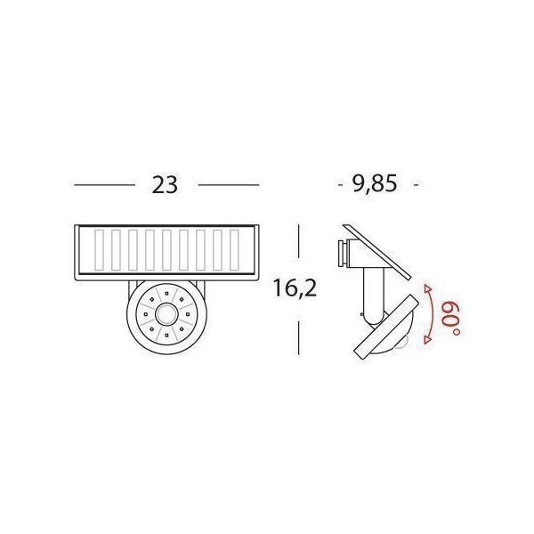 Applique Solare Led 4000k Sovil Pixel Grafite - 99168/16