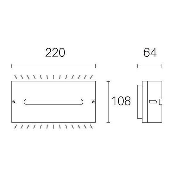 Applique Fessura 10w Led 3000k Sovil Post Bianco - 98502/02