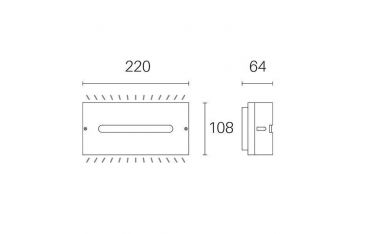 Applique Fessura 10w Led 3000k Sovil Post Caffe' - 98502/27