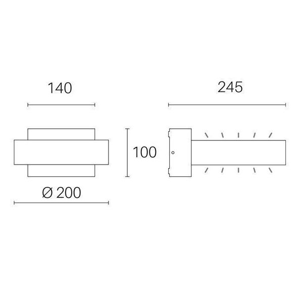 Applique Rotonda 16w Led 4000k Sovil Plaza Bianco - 99588/02