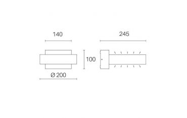 Applique Rotonda 16w Led 4000k Sovil Plaza Bianco - 99588/02