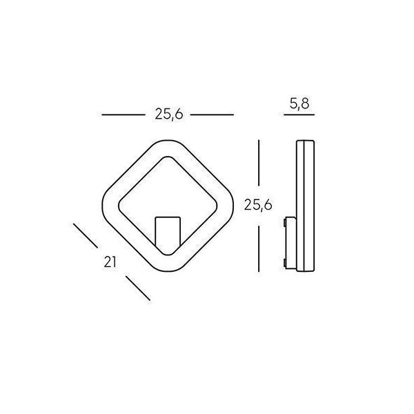 Applique Quadra 20w Led 4000k Sovil Quasar Bianco - 99778/02