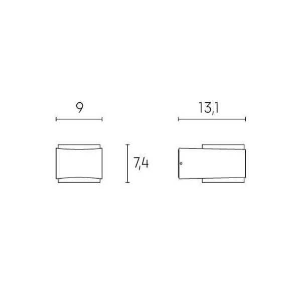 Applique Bi-emissione 4w X2 Led 4000k Sovil Ring Bianco - 99820/02