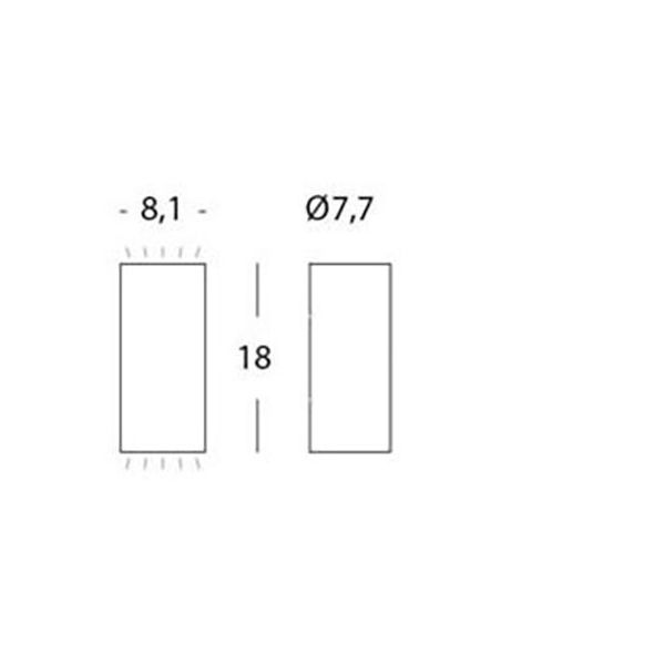 Applique Bi-emissione 6w+6w Led 3000k Sovil Sirio Caffe' - 98149/27