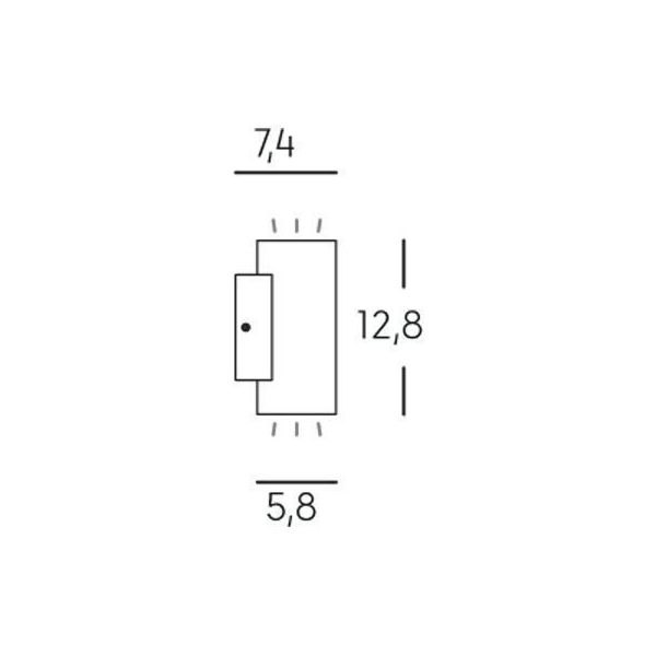 Applique Doppia 3w+3w Led 4000k Sovil Sino Grafite - 99195/16