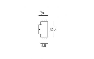 Applique Doppia 3w+3w Led 4000k Sovil Sino Grafite - 99195/16
