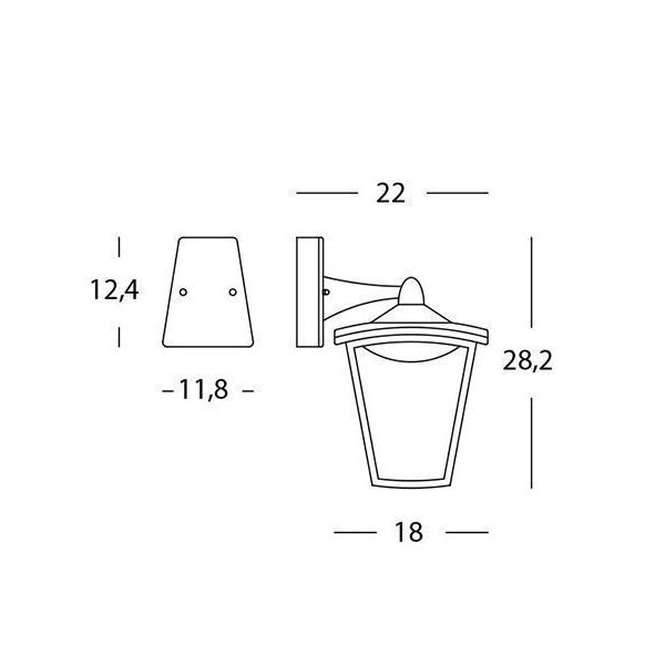 Applique In Basso 7w Led 4000k Sovil Royal Grafite - 99200/16