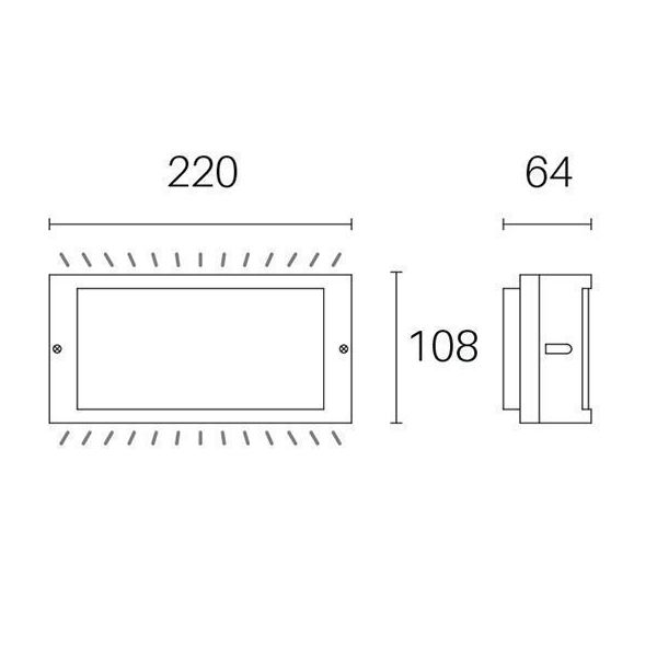 Applique Schermo 10w Led 4000k Sovil Screen Caffe' - 99500/27
