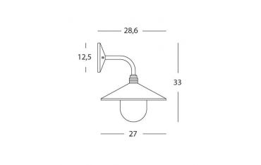 Applique In Basso Media E27 Sovil Spectre Bianco - 158/02