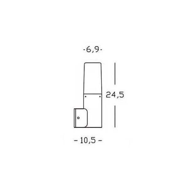 Applicata A Parete Nera A Risparmio Energetico - Sovil Illuminazione - Linea Quadrata - 3