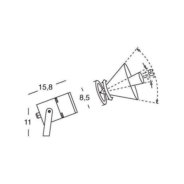Faretto Cilindro 9w Led 4000k Sovil Step Caffe' - 99106/27