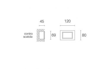 Incasso Parete Aperto 3w Led 3000k Sovil Spina Alluminio - 98190/72