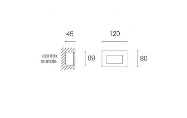 Incasso Parete Liscio 3w Led 4000k Sovil Spina Bianco - 99191/02