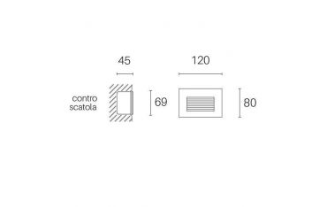 Incasso Parete Dente 3w Led 3000k Sovil Spina Bianco - 98192/02