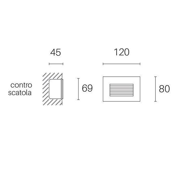 Incasso Parete Dente 3w Led 4000k Sovil Spina Bianco - 99192/02