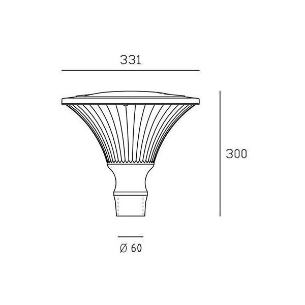 Testa-palo D.60 22w Led 4000k Sovil Soriano Tortora - 99253/39