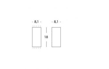 Applique Bi-emissione 6w+6w Led 3000k Sovil Tower Bianco - 98148/02