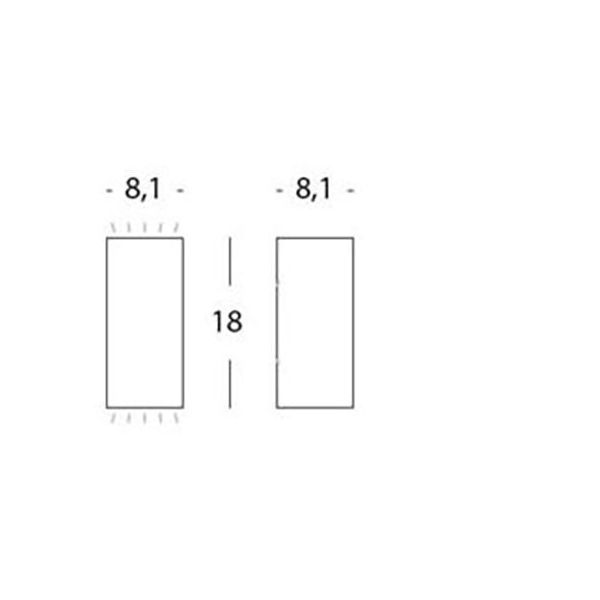 Applique Bi-emissione 6w+6w Led 3000k Sovil Tower Grafite - 98148/16