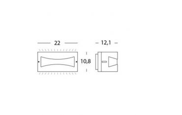 Applique Chiusa 10w Led 4000k Sovil Tibet Bianco - 99475/02