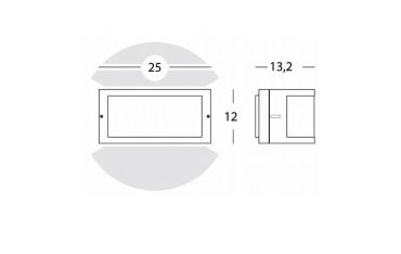 Applique Aperta E27 Sovil Umbe Aperta Corten - 473/36