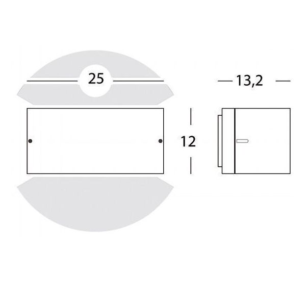 Applique Chiusa E27 Sovil Umbe Chiusa Grafite - 474/16