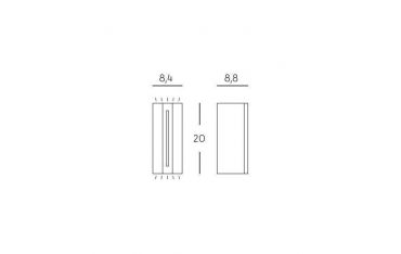 Applique Bi-emissione 4wx2+3w Led 4000k Sovil Vision Grafite - 99123/16