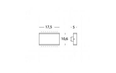 Applique Bi-emissione 7w+7w Led 4000k Sovil Wave Grafite - 99134/16
