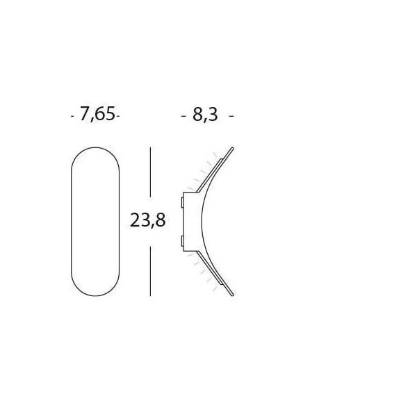 Applique Bi-emissione 4w+4w Led 4000k Sovil Wanda Bianco - 99142/02