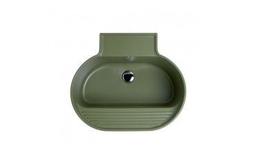 Lavabo Sospeso o Da Appoggio Tino Colavene 60x50x30 Verde Mamboo Opaco - LATN605V