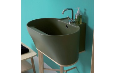 Lavabo Sospeso o Da Appoggio Tino Colavene 60x50x30 Verde Mamboo Opaco - LATN605V