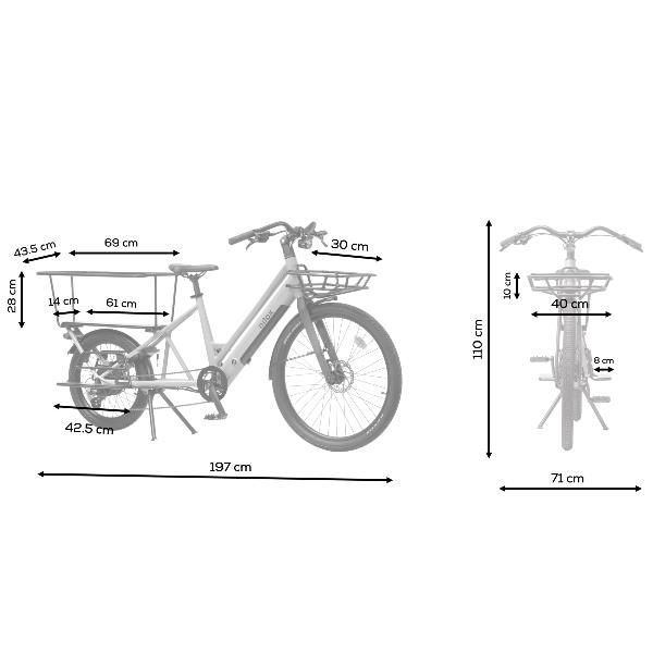 Ebike 36v 10ah Cargo C3 - Blue Nilox Urban Fighter - 30NXEBCLTV1