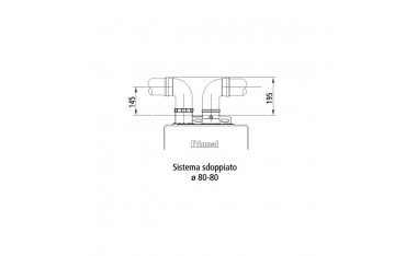 Sdoppiatore Rinnai 80/80 - FOT-KX080-008 - 26i-32i Condensing