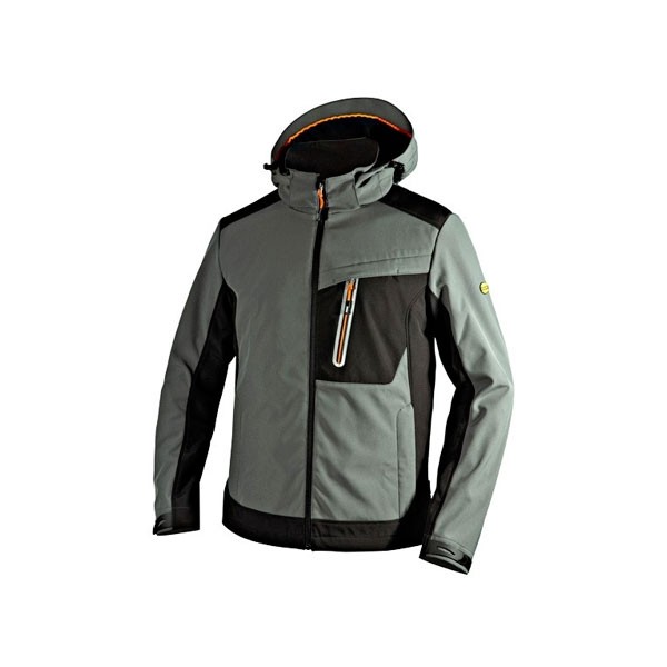 Giacca Giubbotto da lavoro Diadora Softshell Tech Carbon Verde Eder