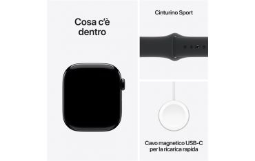 Watch Serie 10 Gps 42mm Alluminio Jet Black - Cinturino Sport Nero S/m - Apple - APP.MWWE3QL/A