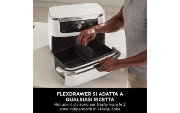 Friggitrice Ad Aria ninja flexdrawer Da 10,4 L - Bianco - Ninja - NNJ.AF500EUWH