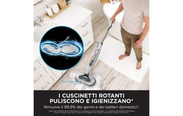 Scopa Elettrica Senza Fili Con Spruzzo D'Acqua, Ricaricabile 2000 MAh, Per Legno E Marmo, Bianco