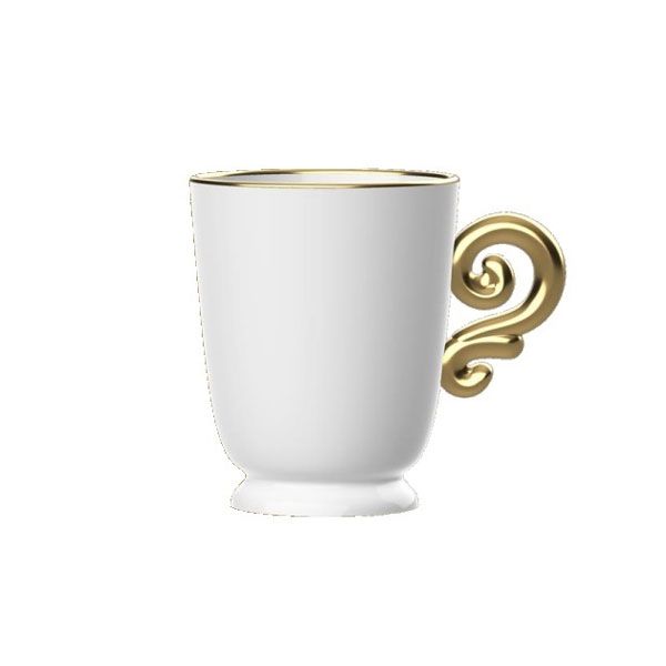 Set 4 Tazze Impilabili 24 Cl In Ceramica Bianco Con Supporto In Metallo Bianco - Foto 6