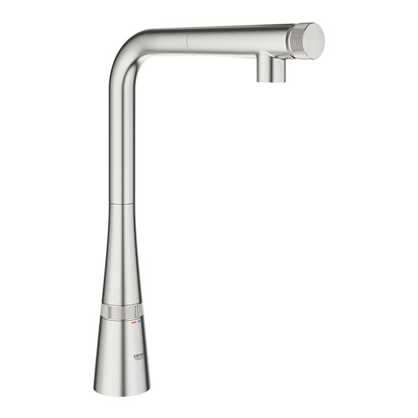 Miscelatore Lavello Estraibile Grohe Zedra SmartControl Super Steel - 31593DC2