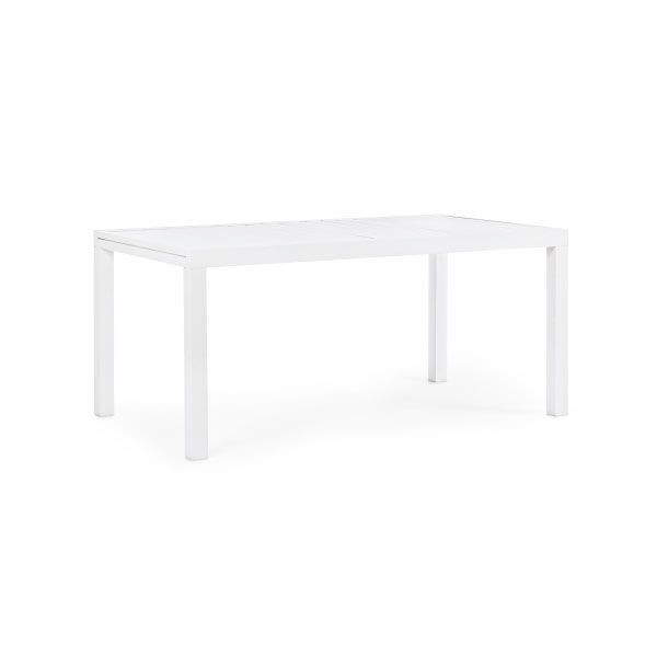 Tavolo da Giardino Rettangolare Allungabile Bizzotto Hilde 160-240X90X75CM in Alluminio Colore Bianco - 0662612