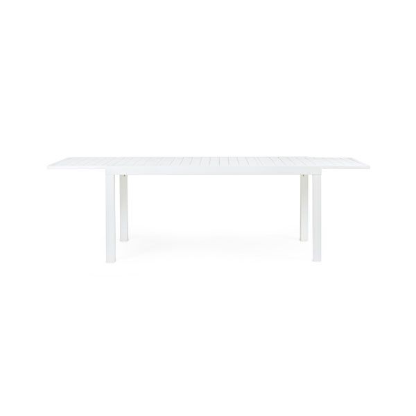 Tavolo da Giardino Rettangolare Allungabile Bizzotto Hilde 160-240X90X75CM in Alluminio Colore Bianco - 0662612